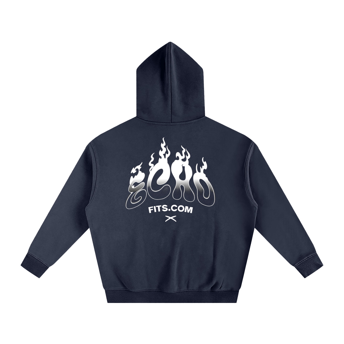 Oversize Fleeced Hoodie ECHO Ghost