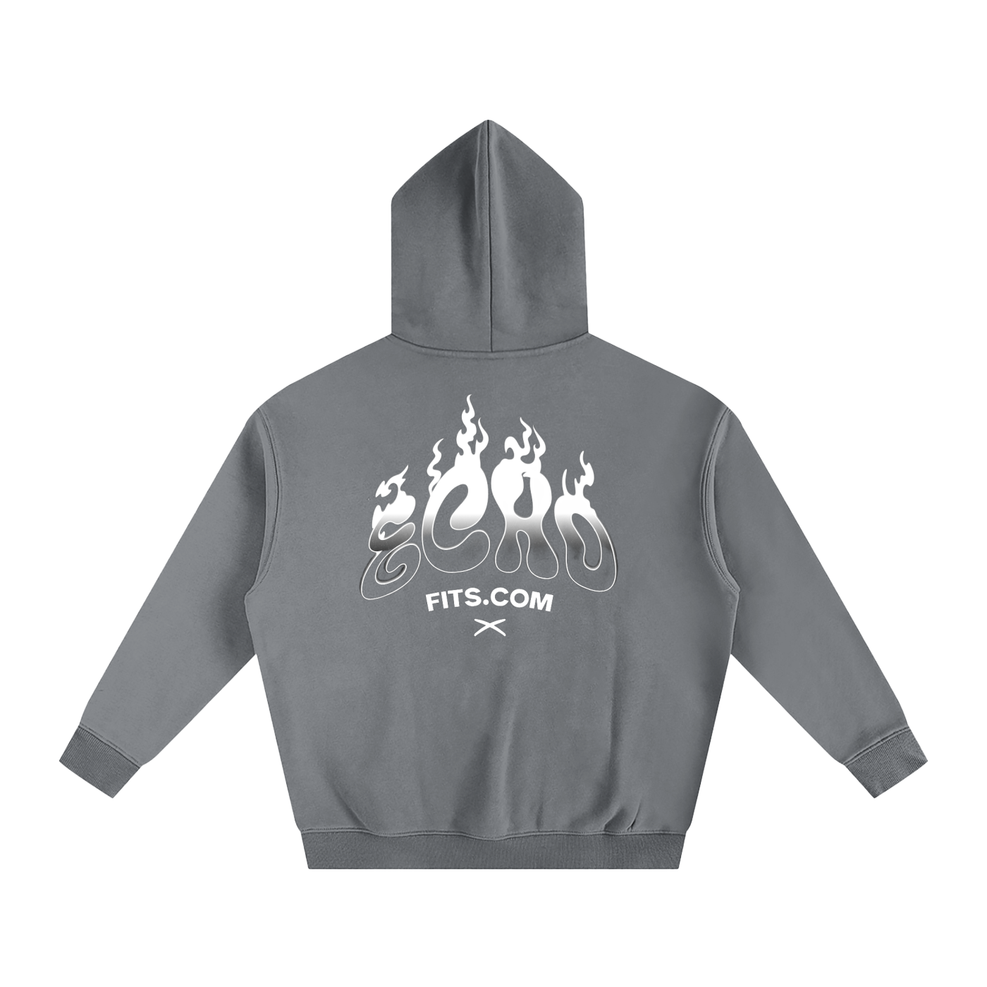 Oversize Fleeced Hoodie ECHO Ghost
