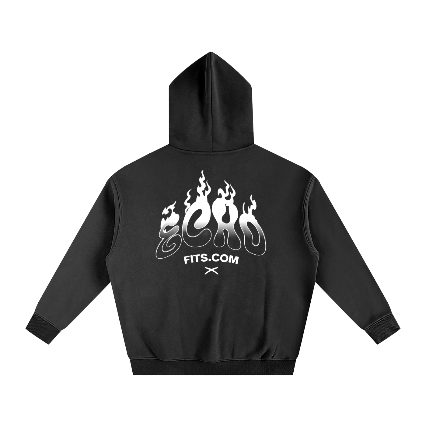 Oversize Fleeced Hoodie ECHO Ghost